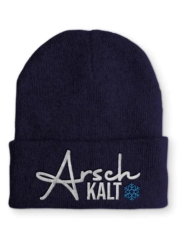 Arschkalt Schneeflocke Statement Beanie Mütze mit Spruch - tshirtladen - Mütze