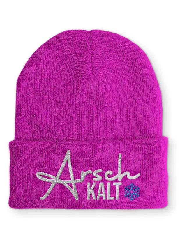 Arschkalt Schneeflocke Statement Beanie Mütze mit Spruch - tshirtladen - Mütze