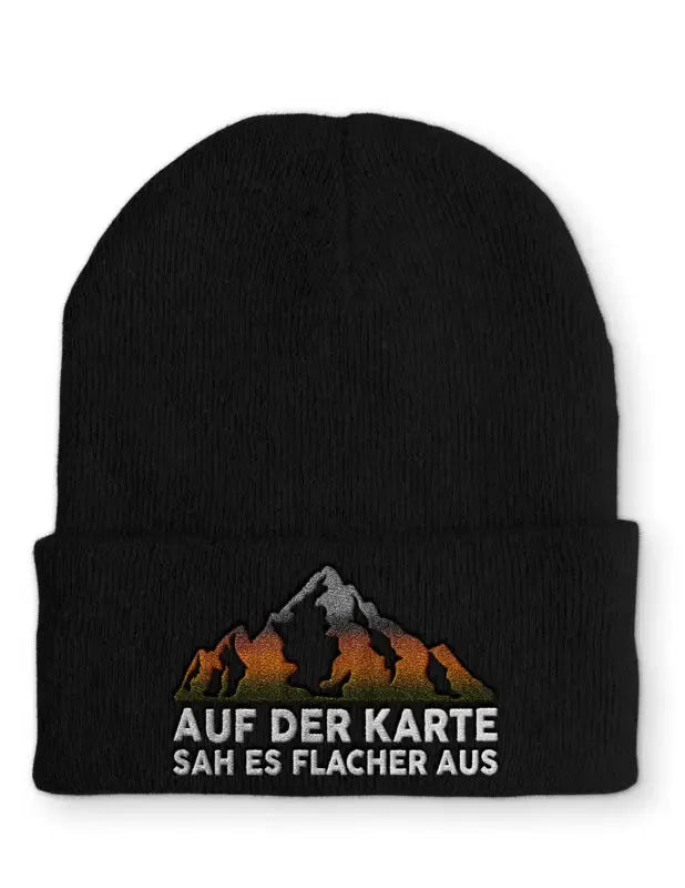 Auf der Karte sah es flacher aus Statement Beanie Mütze mit Spruch - tshirtladen - Mütze