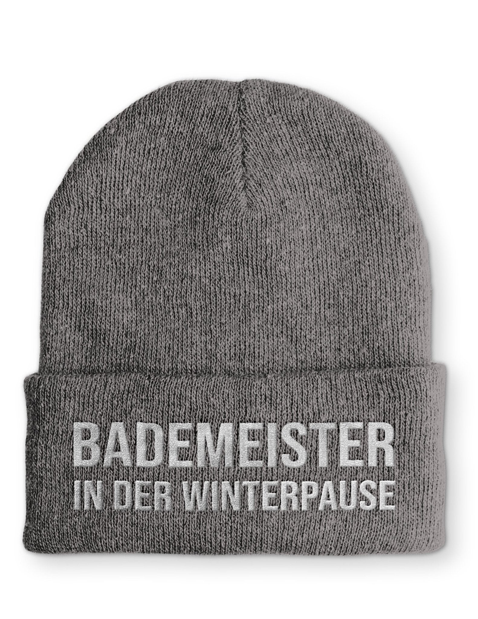 Bademeister in Winterpause Beanie Mütze mit Spruch - tshirtladen - Mütze