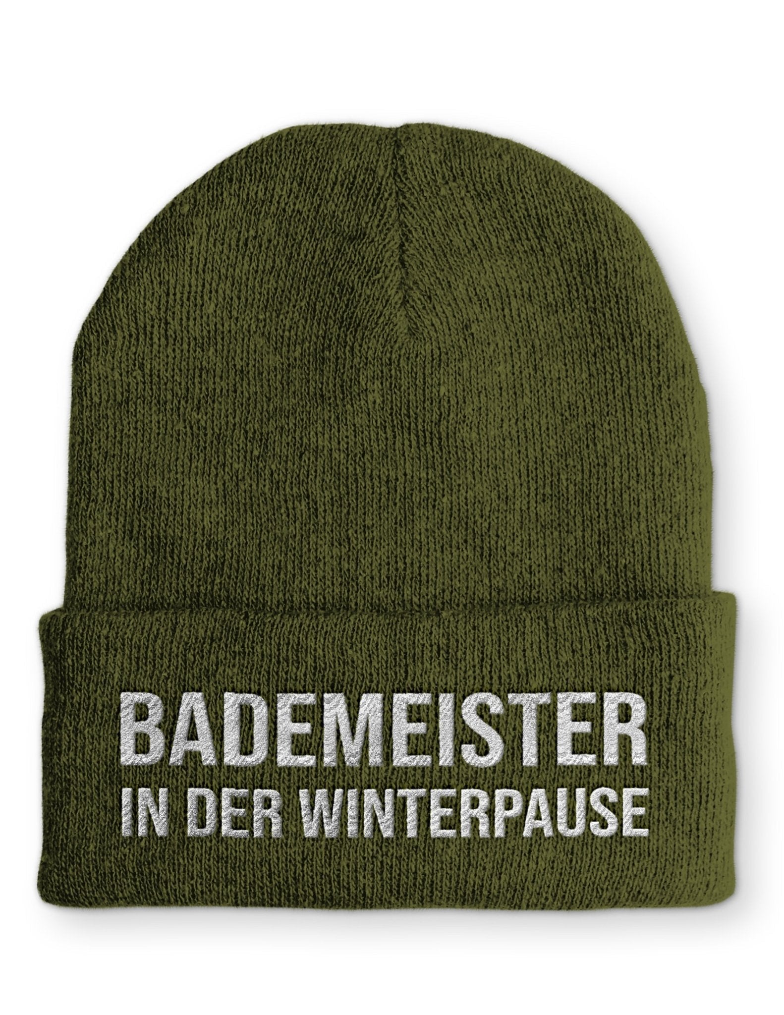 Bademeister in Winterpause Beanie Mütze mit Spruch - tshirtladen - Mütze