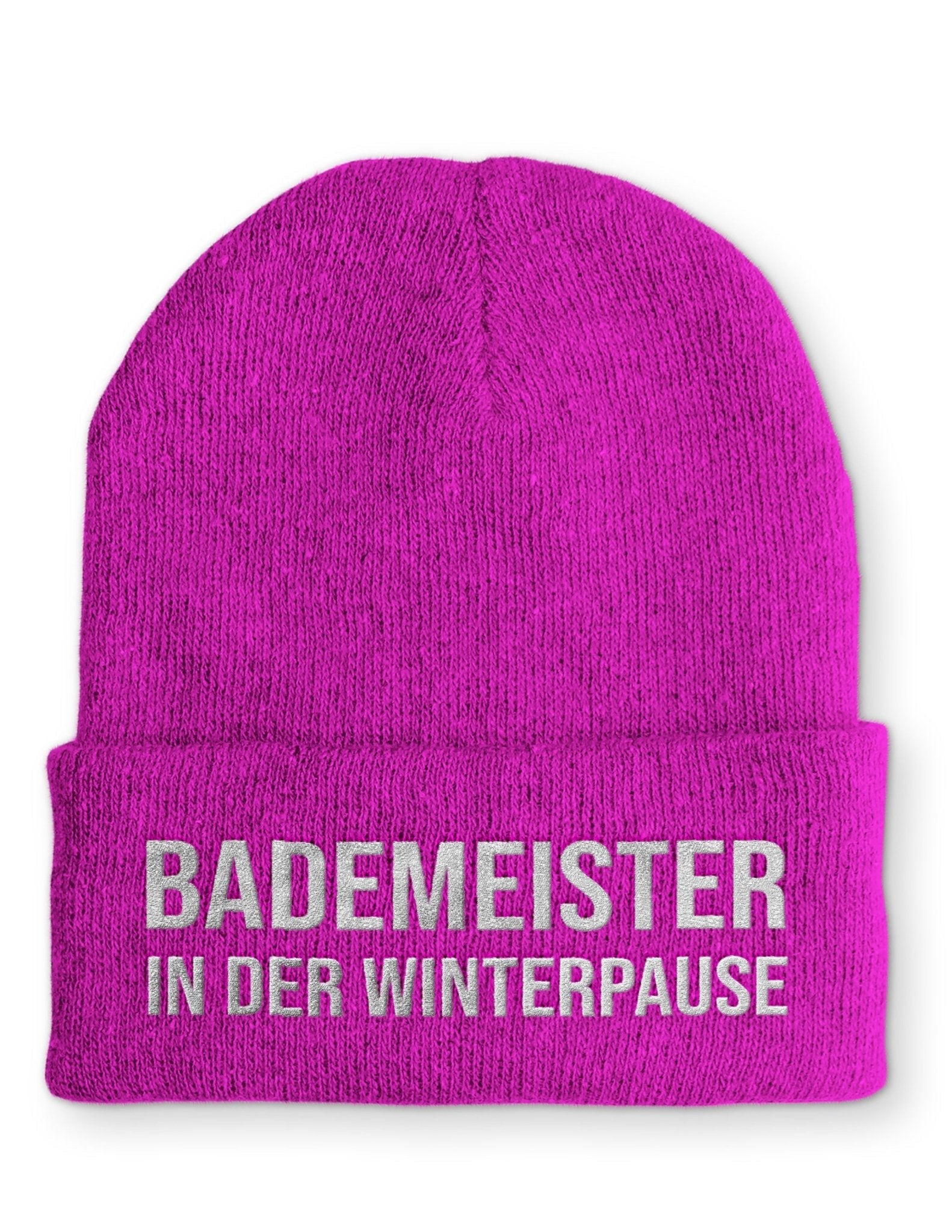 Bademeister in Winterpause Beanie Mütze mit Spruch - tshirtladen - Mütze