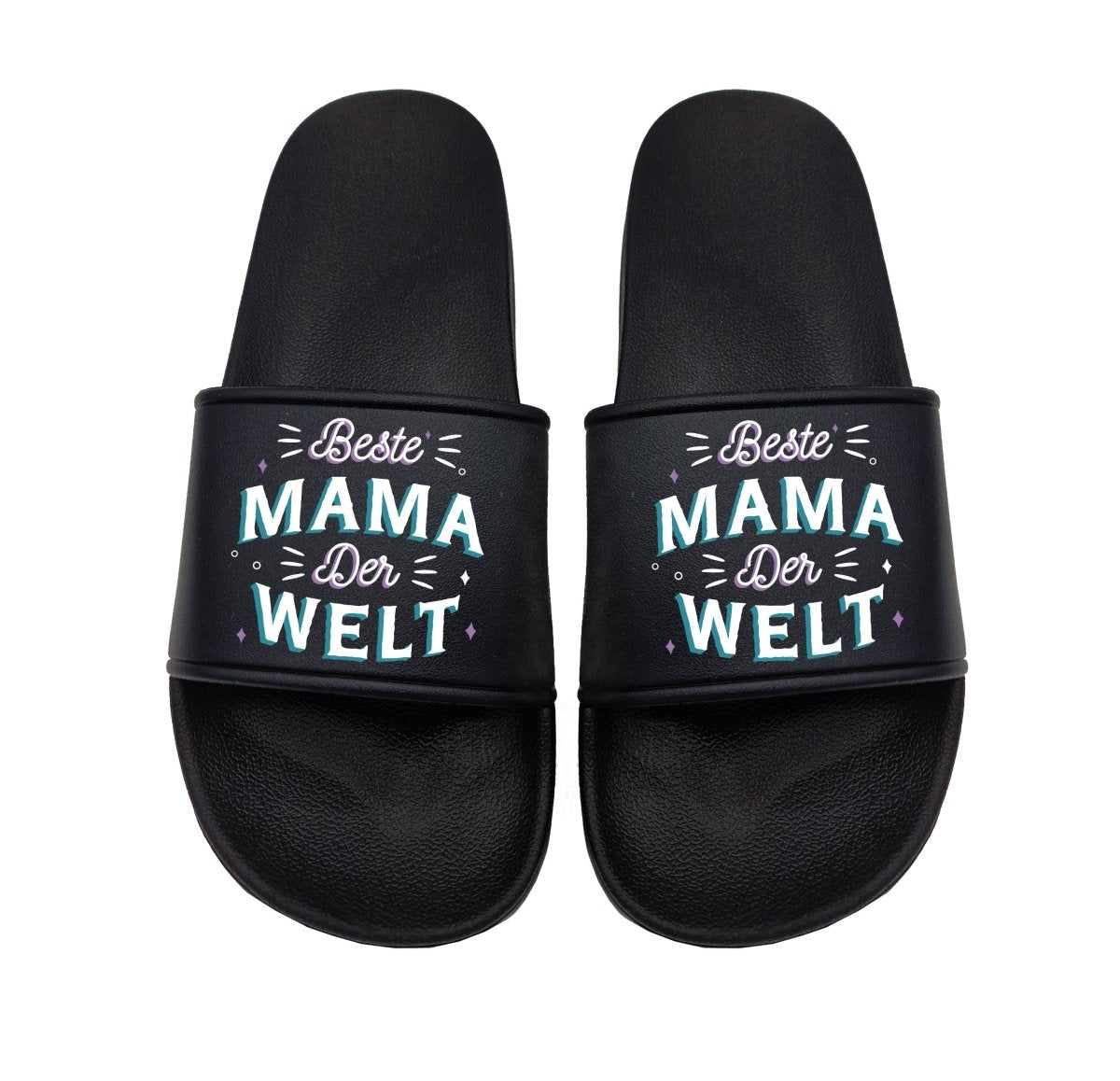 Badeschuhe Beste Mama der Welt - Schwarzer - Kaffee