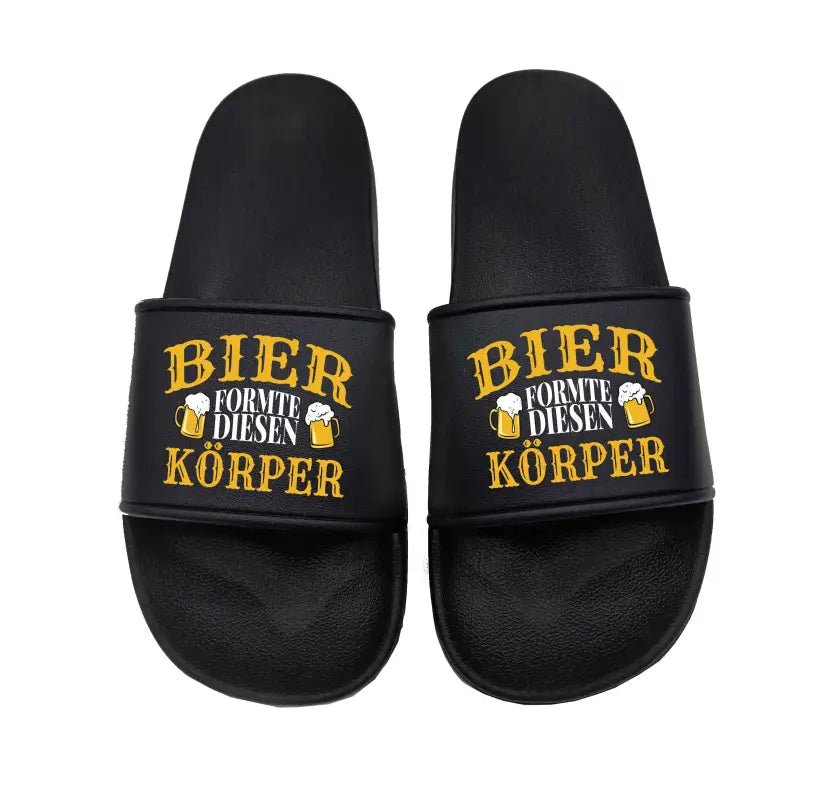 Badeschuhe Bier formte diesen Körper - Schwarzer - Kaffee
