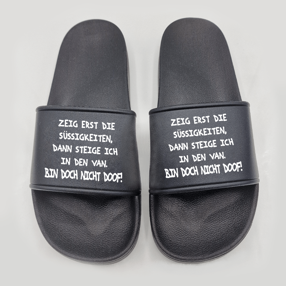 Badeschuhe Bin doch nicht doof - Schwarzer - Kaffee