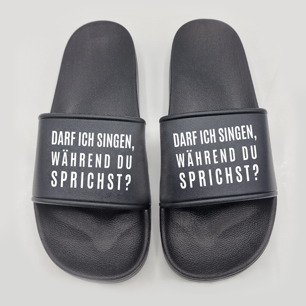 Badeschuhe darf ich singen, während du sprichst? - Schwarzer - Kaffee