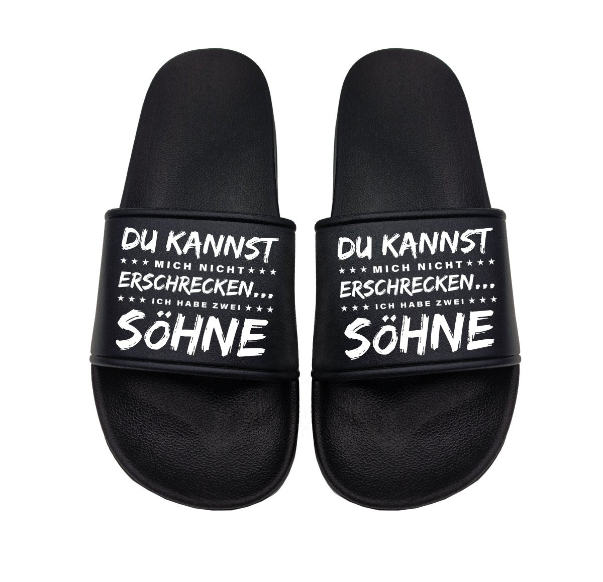 Badeschuhe Du kannst mich nicht erschrecken... ich habe zwei Söhne! - Schwarzer - Kaffee