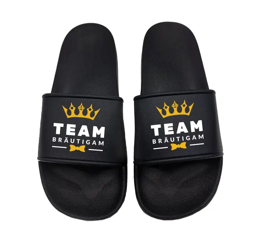 Badeschuhe Team Bräutigam - Schwarzer - Kaffee