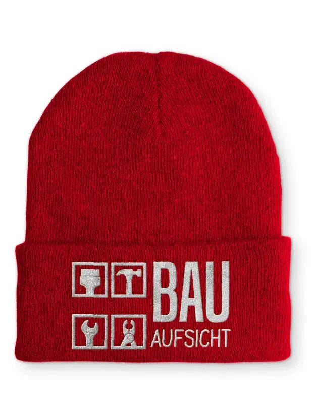 Bauaufsicht Statement Beanie Mütze mit Spruch - tshirtladen - Mütze