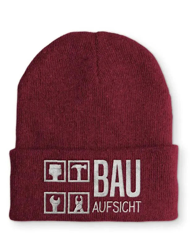 Bauaufsicht Statement Beanie Mütze mit Spruch - tshirtladen - Mütze