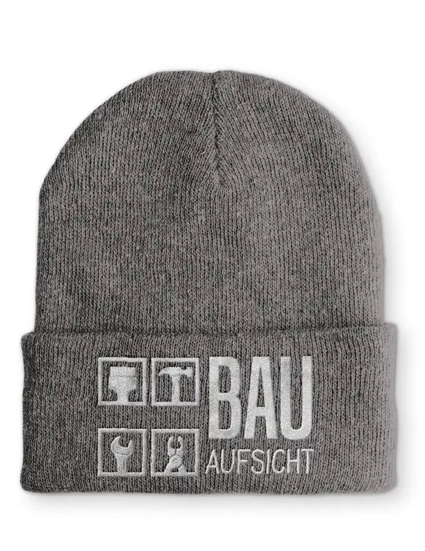 Bauaufsicht Statement Beanie Mütze mit Spruch - tshirtladen - Mütze