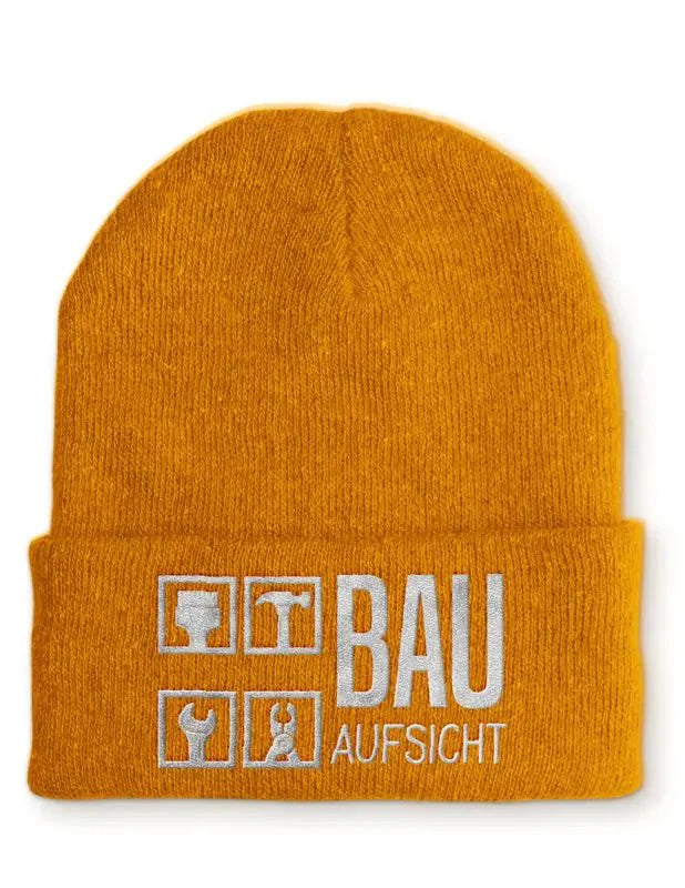 Bauaufsicht Statement Beanie Mütze mit Spruch - tshirtladen - Mütze