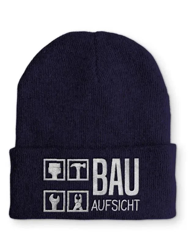 Bauaufsicht Statement Beanie Mütze mit Spruch - tshirtladen - Mütze