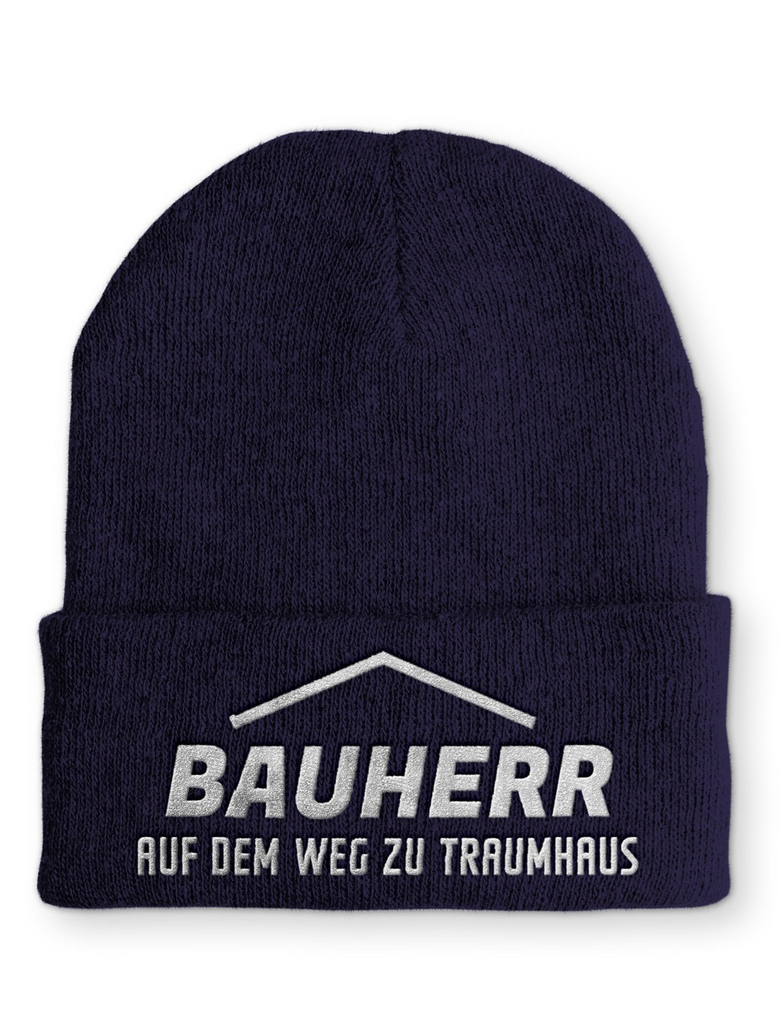 Bauherr auf dem Weg zum Traumhaus Beanie Mütze mit Spruch - tshirtladen - Mütze