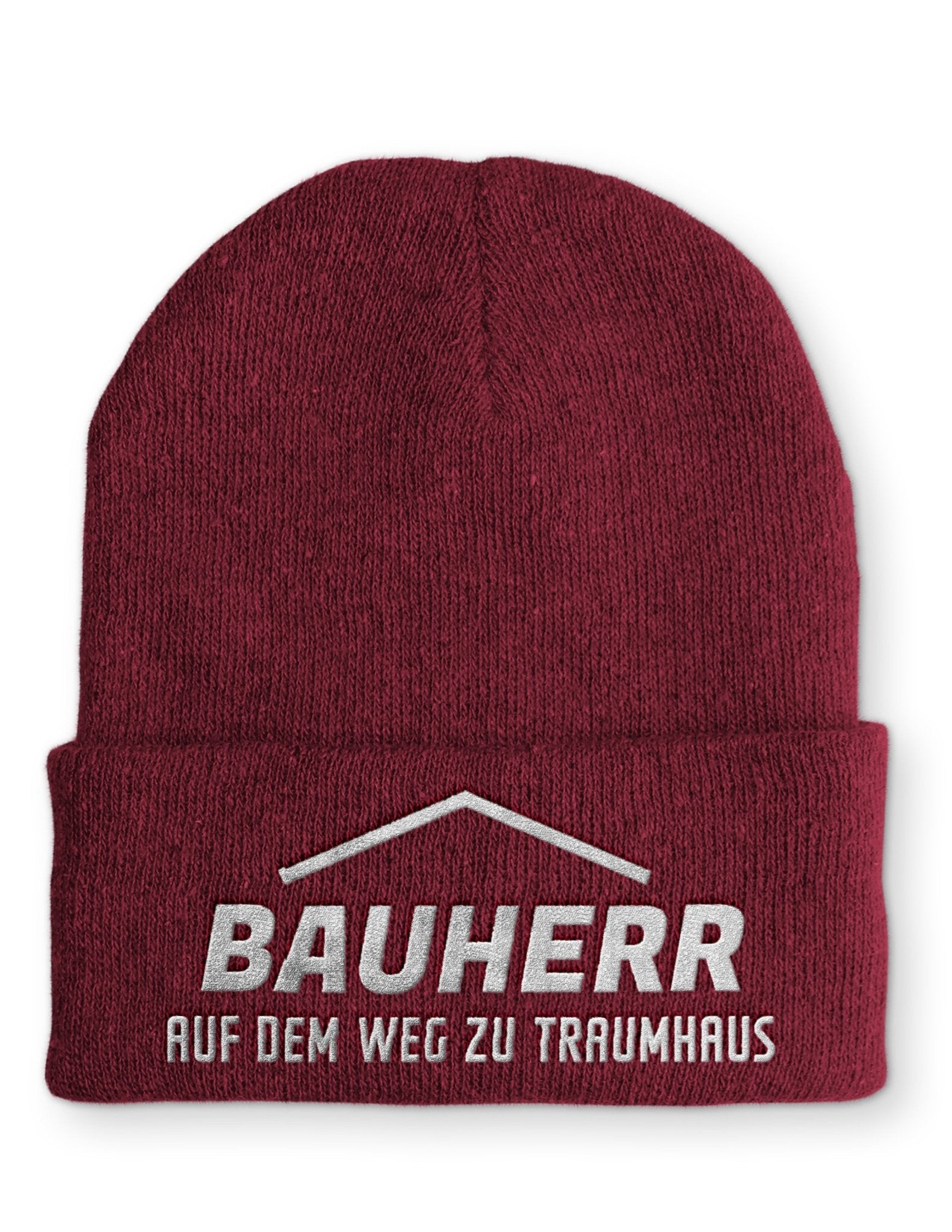 Bauherr auf dem Weg zum Traumhaus Beanie Mütze mit Spruch - tshirtladen - Mütze