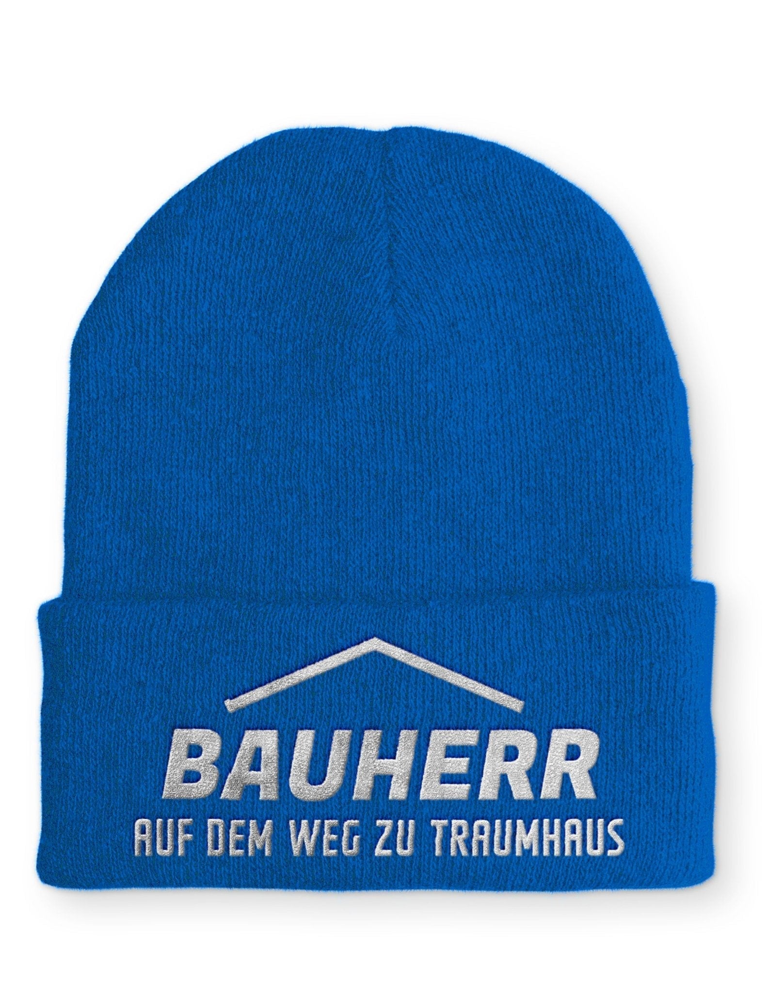 Bauherr auf dem Weg zum Traumhaus Beanie Mütze mit Spruch - tshirtladen - Mütze