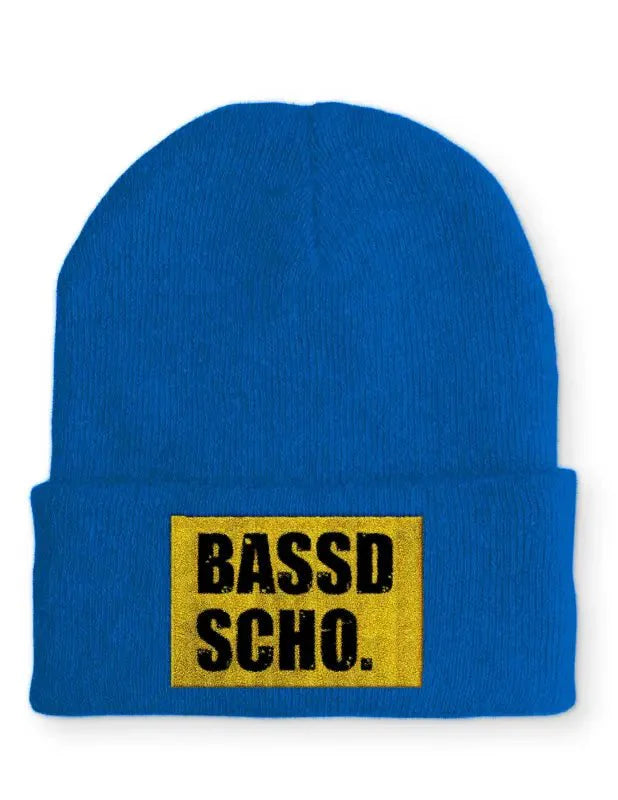 Beanie Mütze Bassd Scho. Statement Beanie Mütze mit Spruch - tshirtladen -