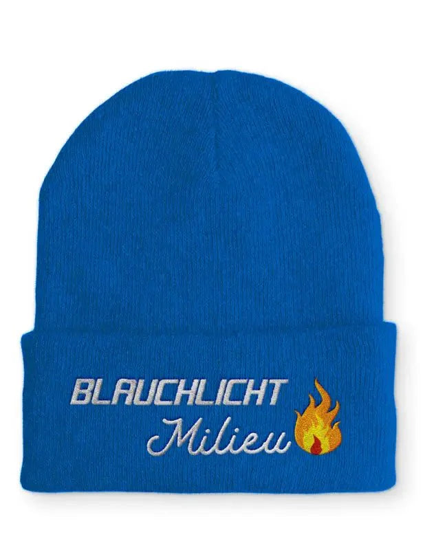 Beanie Mütze Blaulicht Milieu Statement Beanie Mütze mit Spruch - tshirtladen - Mütze