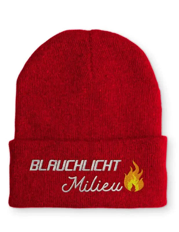 Beanie Mütze Blaulicht Milieu Statement Beanie Mütze mit Spruch - tshirtladen - Mütze