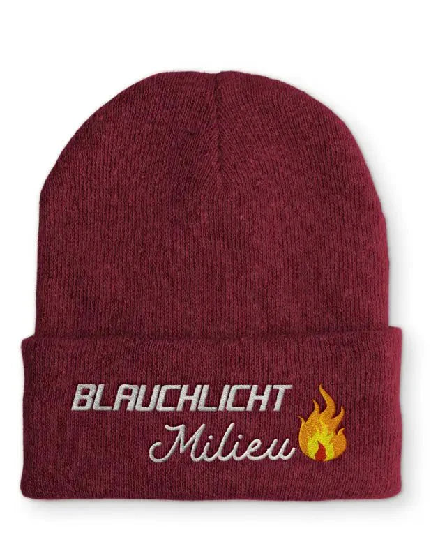 Beanie Mütze Blaulicht Milieu Statement Beanie Mütze mit Spruch - tshirtladen - Mütze