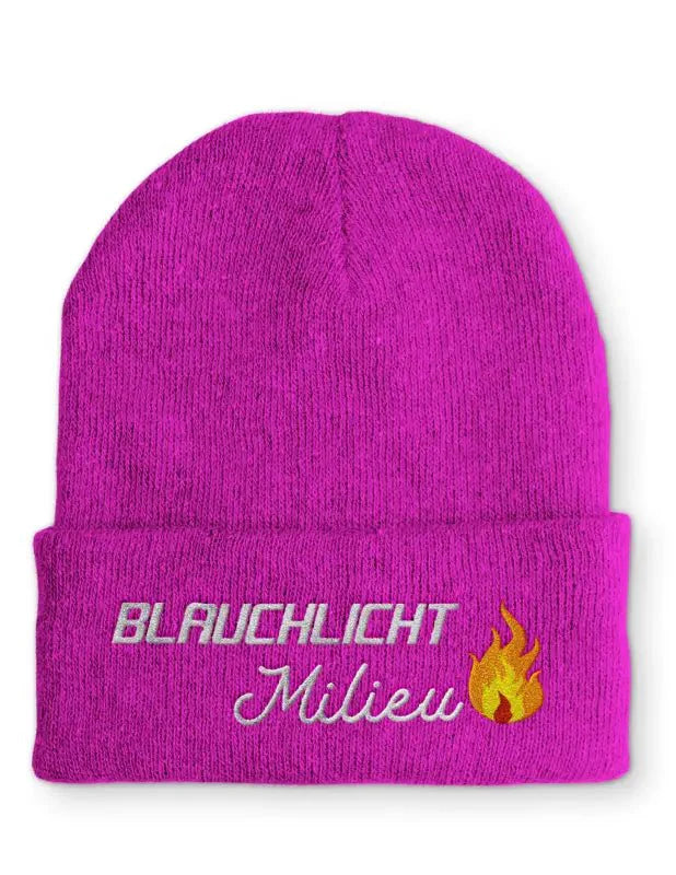 Beanie Mütze Blaulicht Milieu Statement Beanie Mütze mit Spruch - tshirtladen - Mütze