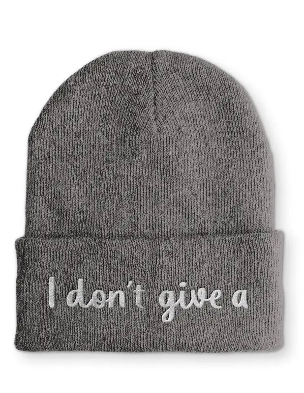 Beanie Mütze I don´t give a Statement Beanie Mütze mit Spruch - tshirtladen - Mütze