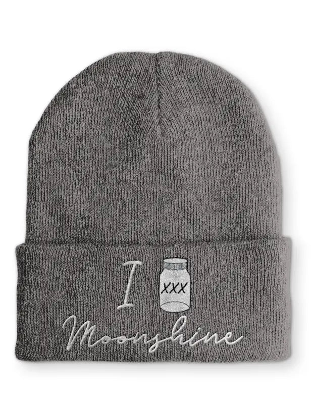 Beanie Mütze I love Moonshine Statement Beanie Mütze mit Spruch - tshirtladen -