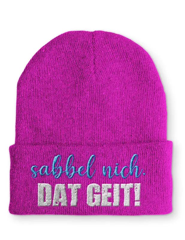 Beanie Mütze sabbel nich. Dat Geit! Statement Beanie Mütze mit Spruch - tshirtladen -