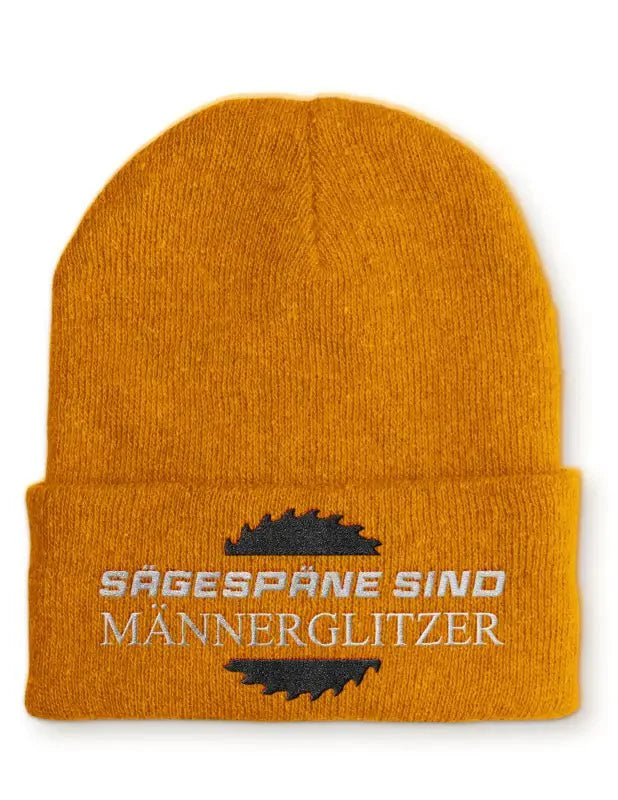 Beanie Mütze Sägespäne sind Männerglitzer Statement Beanie Mütze mit Spruch - tshirtladen -