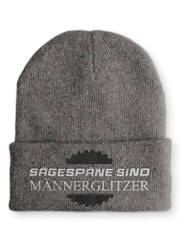 Beanie Mütze Sägespäne sind Männerglitzer Statement Beanie Mütze mit Spruch - tshirtladen -