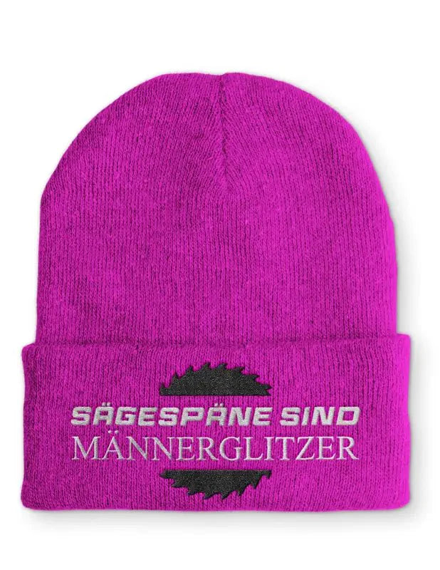 Beanie Mütze Sägespäne sind Männerglitzer Statement Beanie Mütze mit Spruch - tshirtladen -