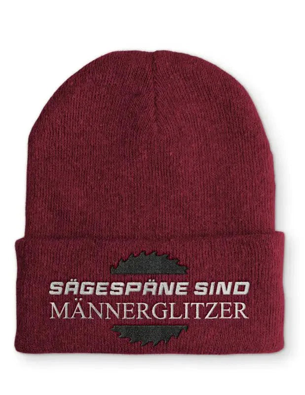 Beanie Mütze Sägespäne sind Männerglitzer Statement Beanie Mütze mit Spruch - tshirtladen -
