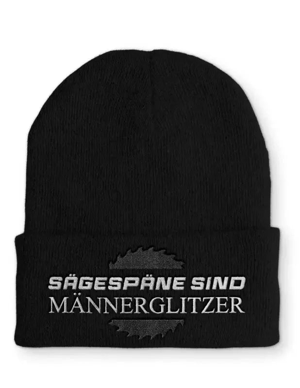 Beanie Mütze Sägespäne sind Männerglitzer Statement Beanie Mütze mit Spruch - tshirtladen -