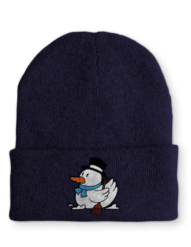 Beanie Mütze Schneemann Badeente Statement Beanie Mütze mit Spruch - tshirtladen -