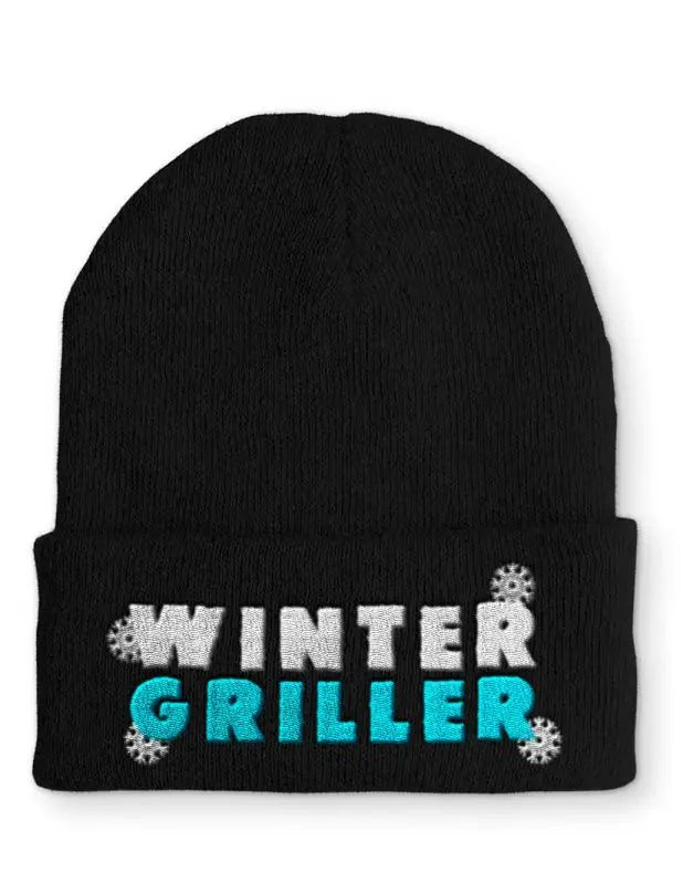 Beanie Mütze Winter Griller Grillfan Statement Beanie Mütze mit Spruch - tshirtladen -