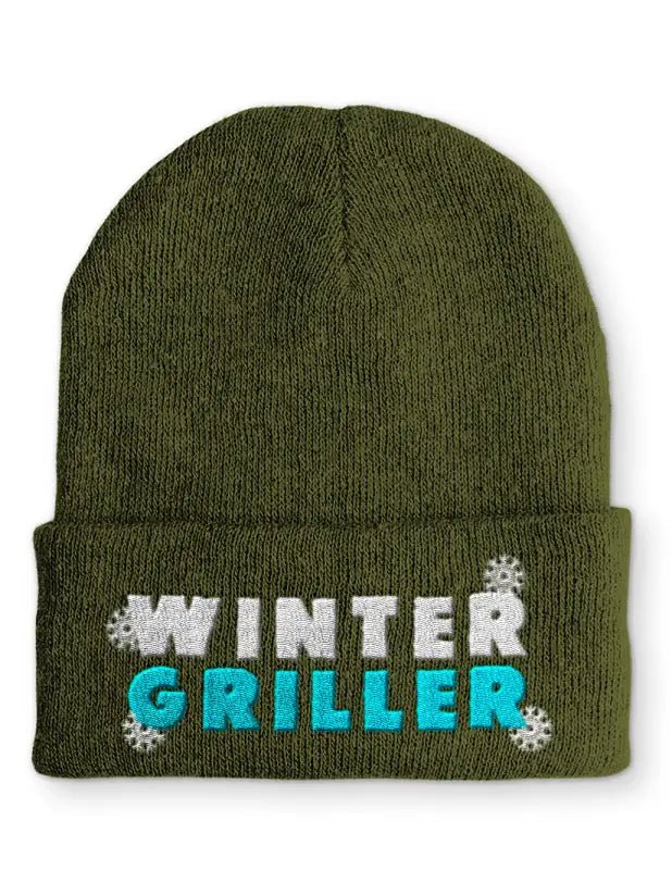 Beanie Mütze Winter Griller Grillfan Statement Beanie Mütze mit Spruch - tshirtladen -