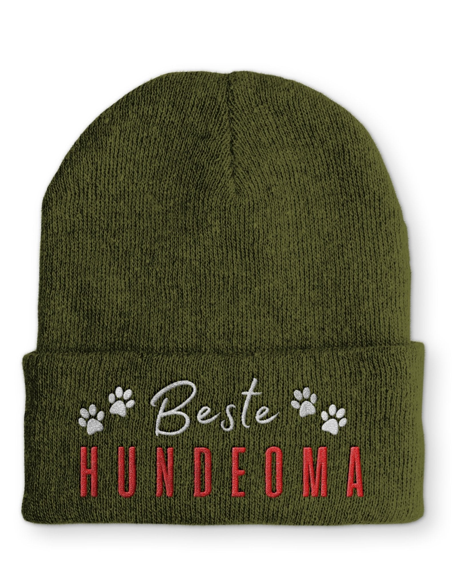 Beste Hundeoma Statement Beanie Mütze mit Spruch - tshirtladen - Mütze