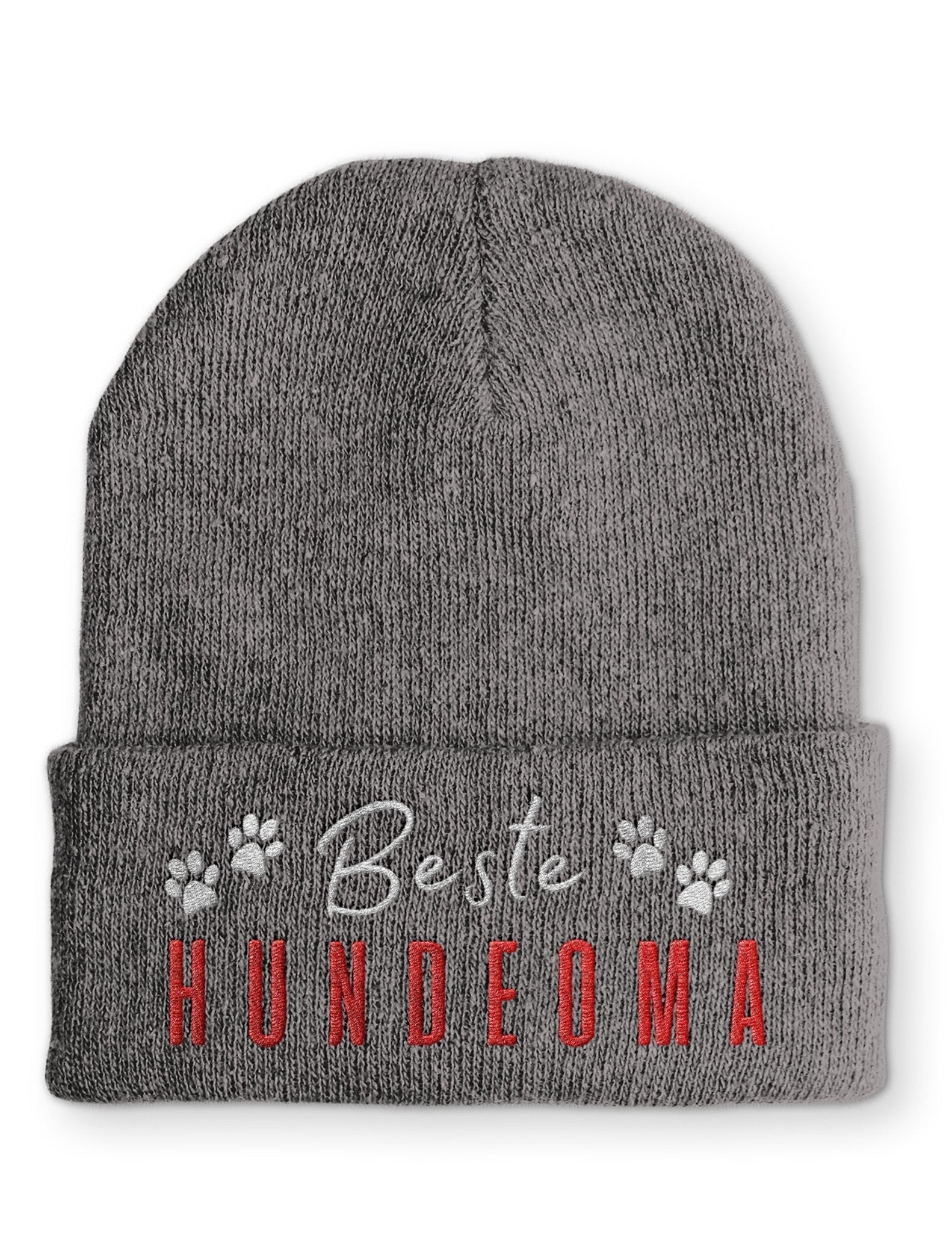 Beste Hundeoma Statement Beanie Mütze mit Spruch - tshirtladen - Mütze