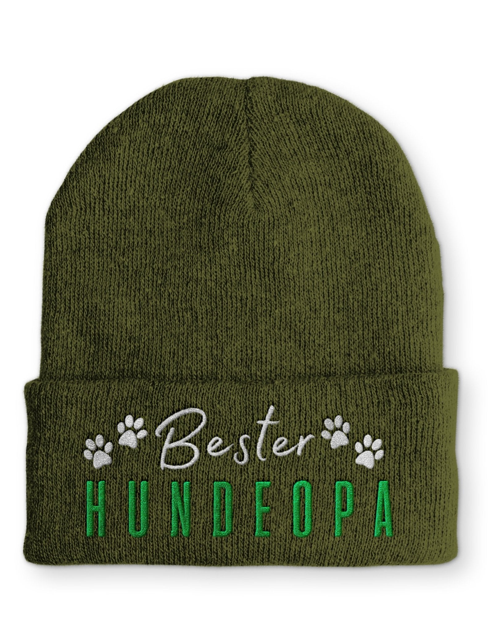 Bester Hundeopa Statement Beanie Mütze mit Spruch - tshirtladen - Mütze