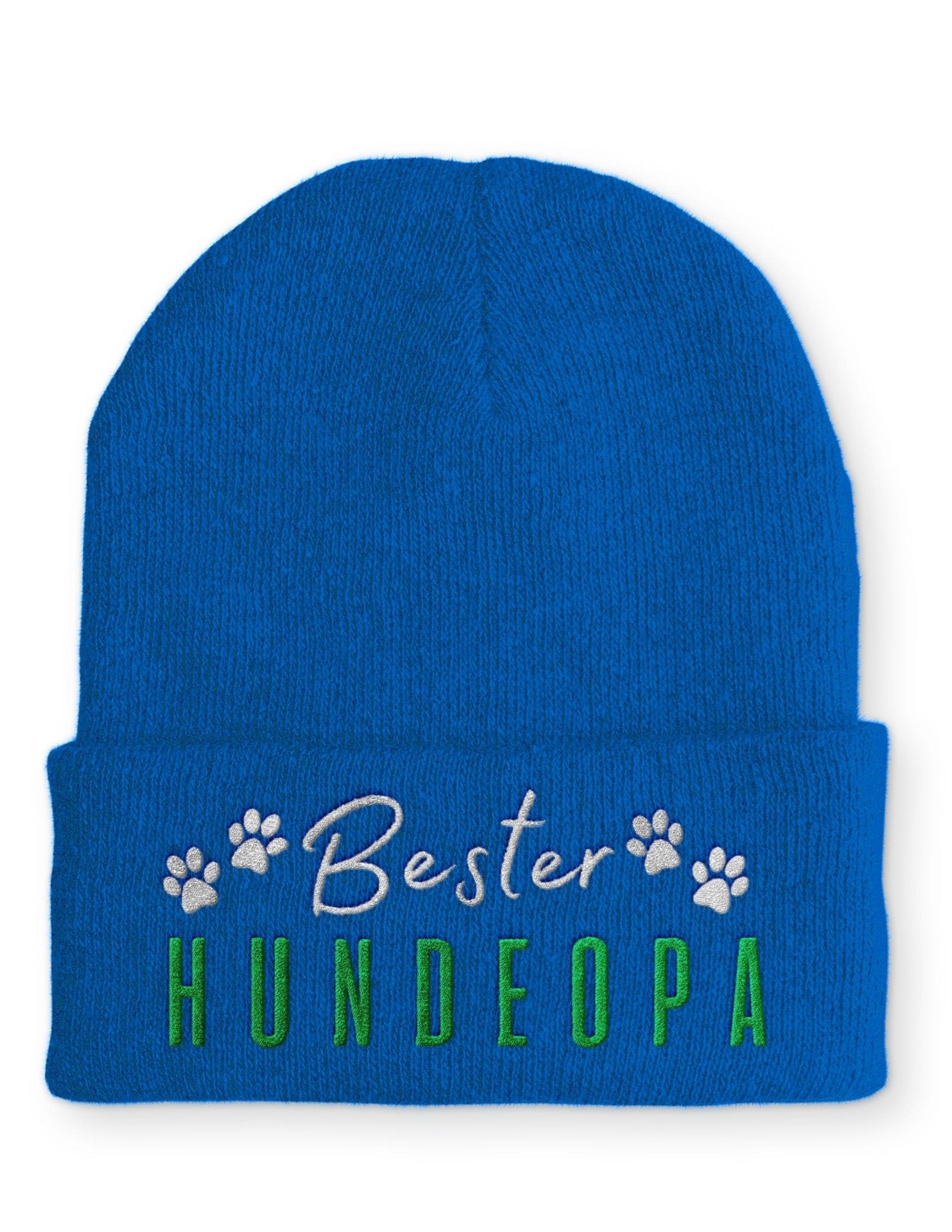 Bester Hundeopa Statement Beanie Mütze mit Spruch - tshirtladen - Mütze