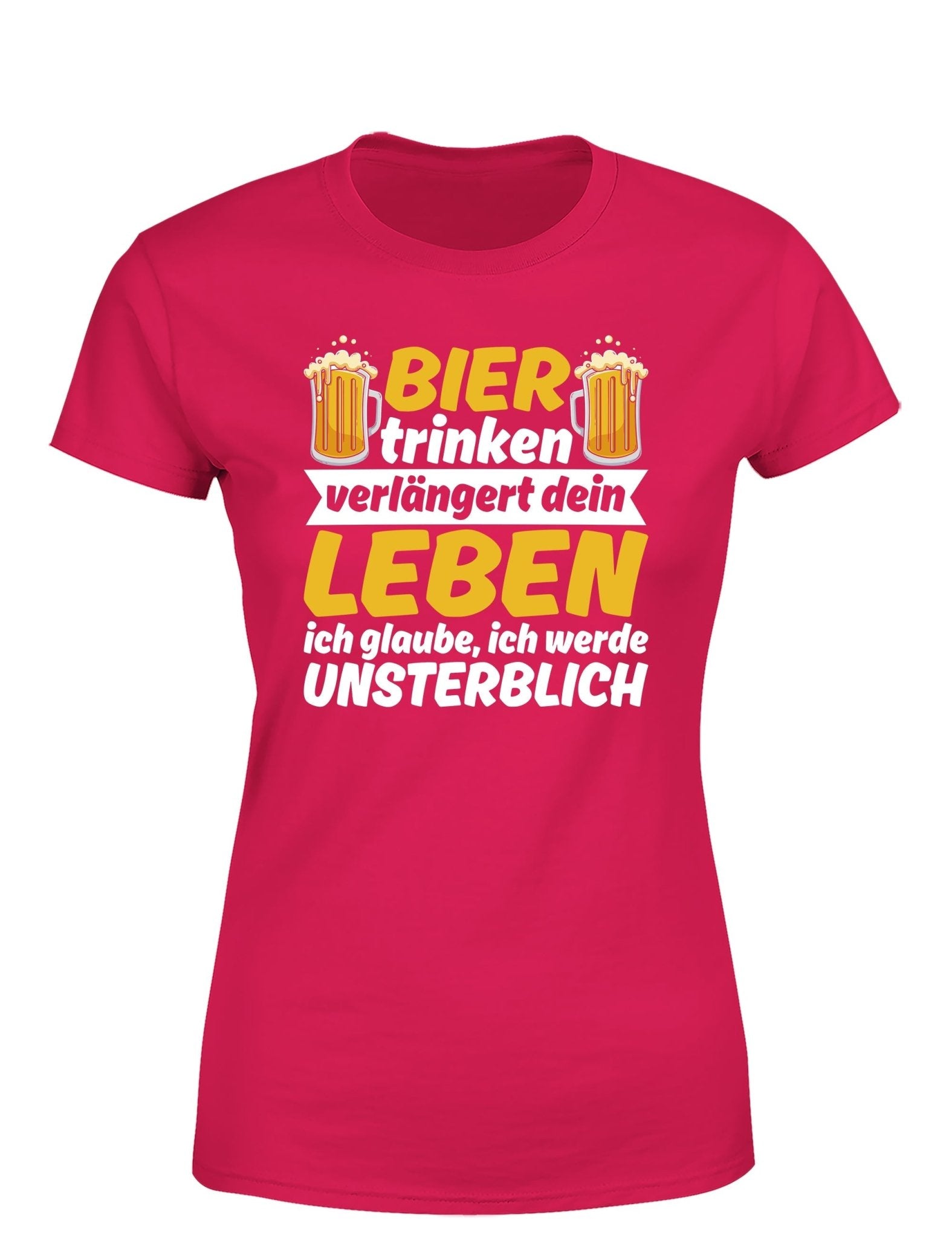 Bier trinken verlängert dein Leben Damen T-Shirt - tshirtladen - T-Shirt