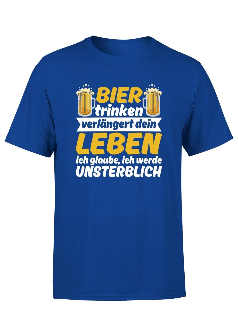 Bier trinken verlängert dein Leben Herren T-Shirt - Schwarzer - Kaffee