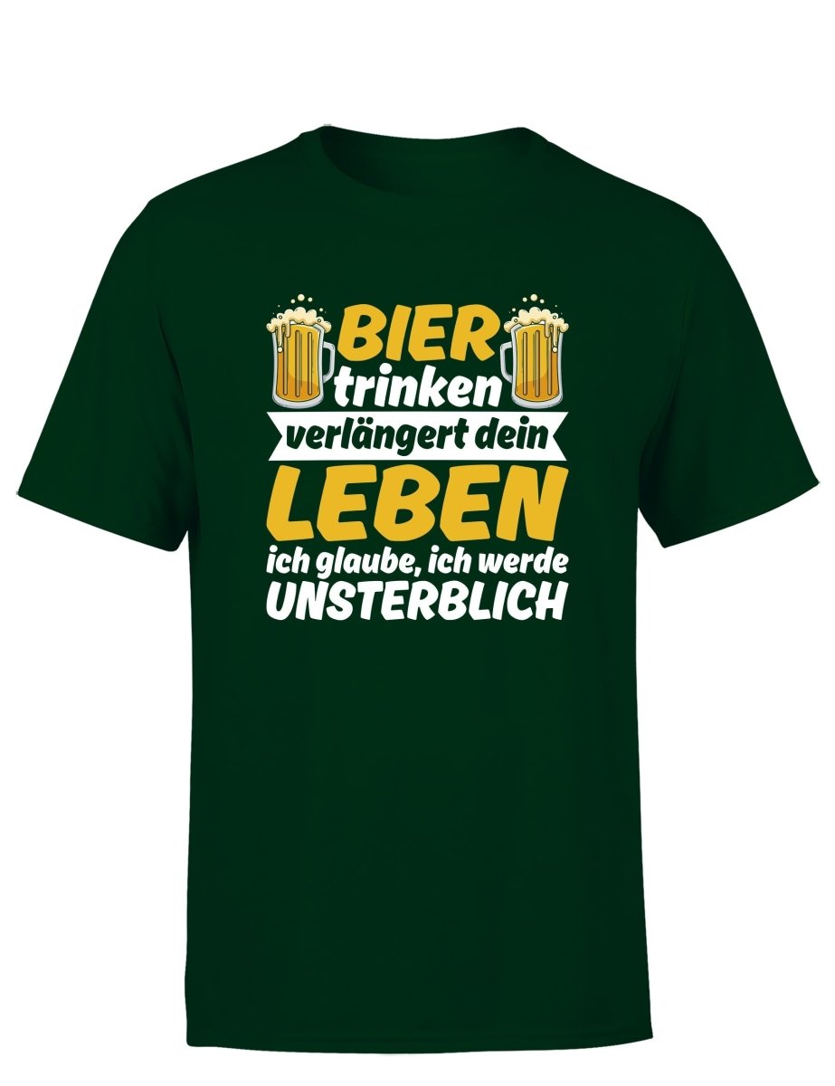 Bier trinken verlängert dein Leben Herren T-Shirt - Schwarzer - Kaffee
