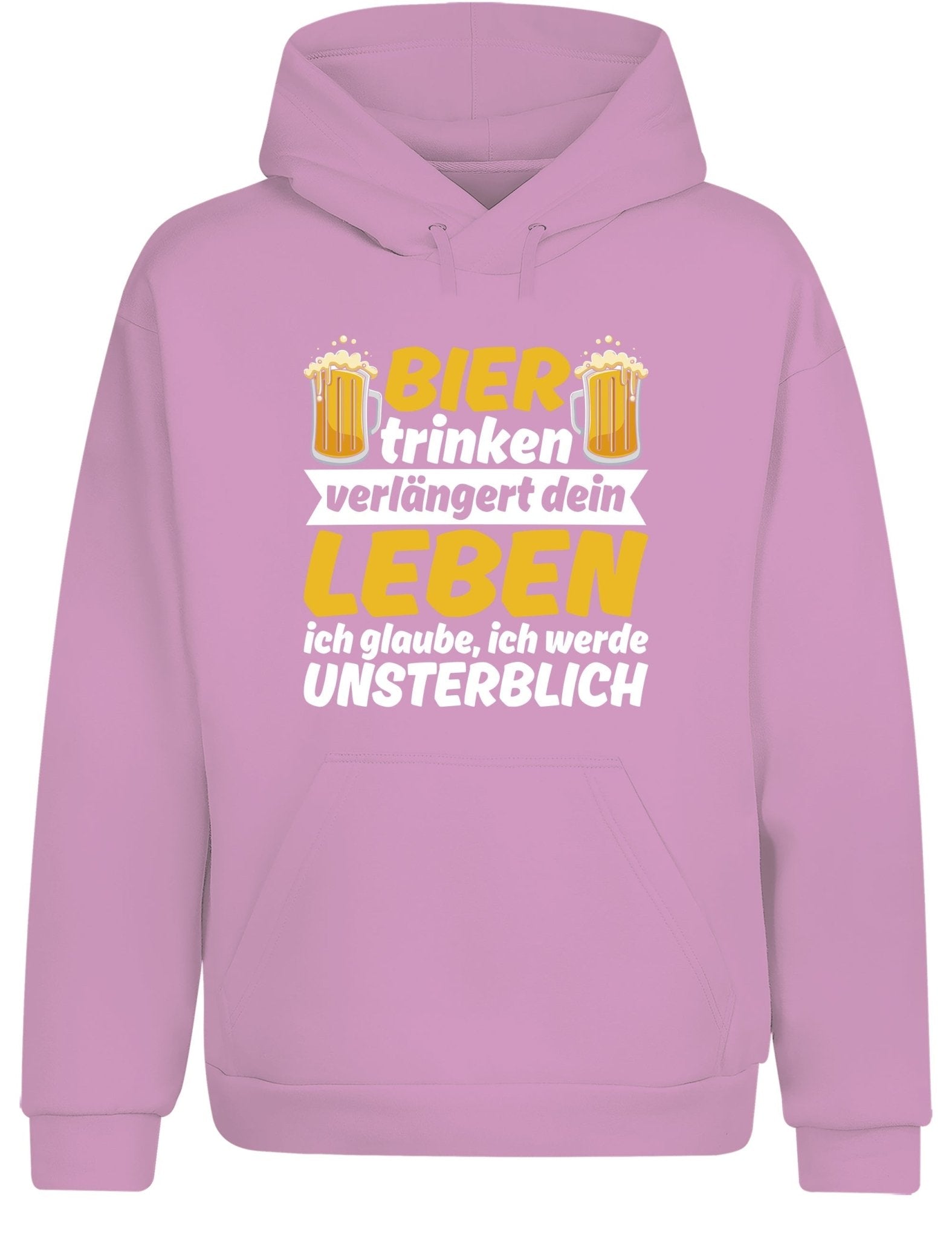 Bier trinken verlängert dein Leben Hoodie Kapuzenpullover Unisex - tshirtladen - Hoodie