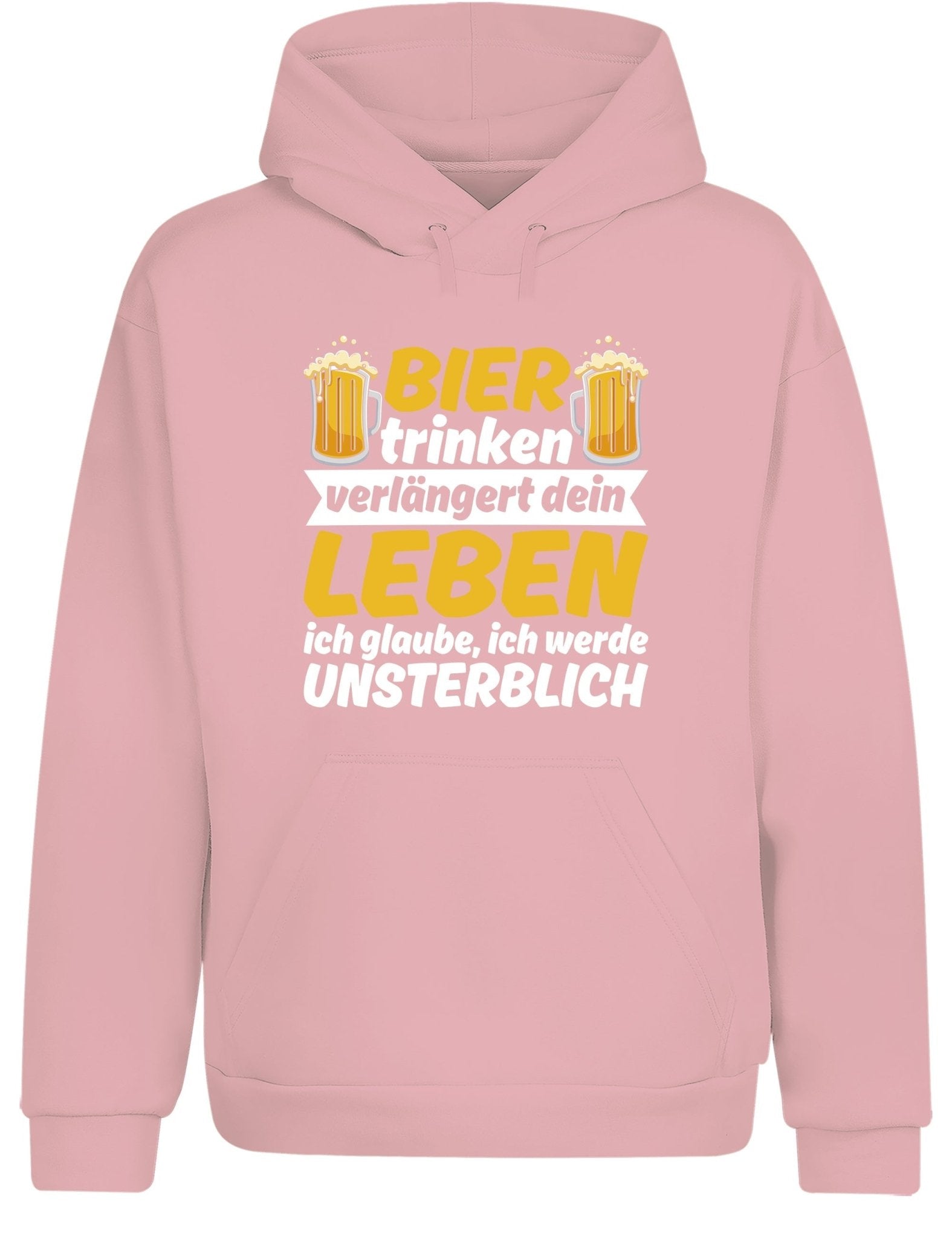 Bier trinken verlängert dein Leben Hoodie Kapuzenpullover Unisex - tshirtladen - Hoodie