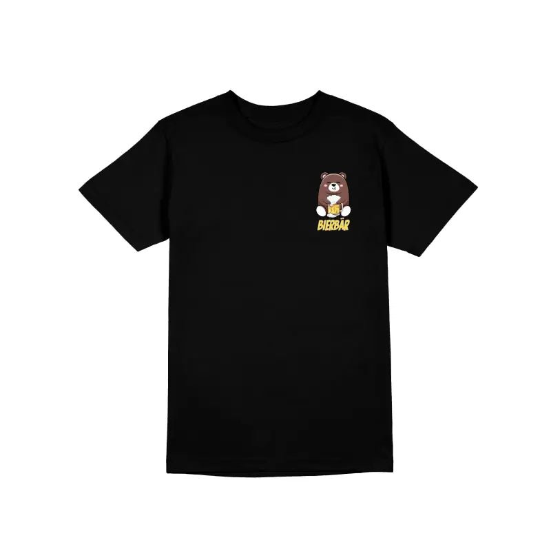Bierbär Bierfashion Herren Unisex T-Shirt - Schwarzer - Kaffee