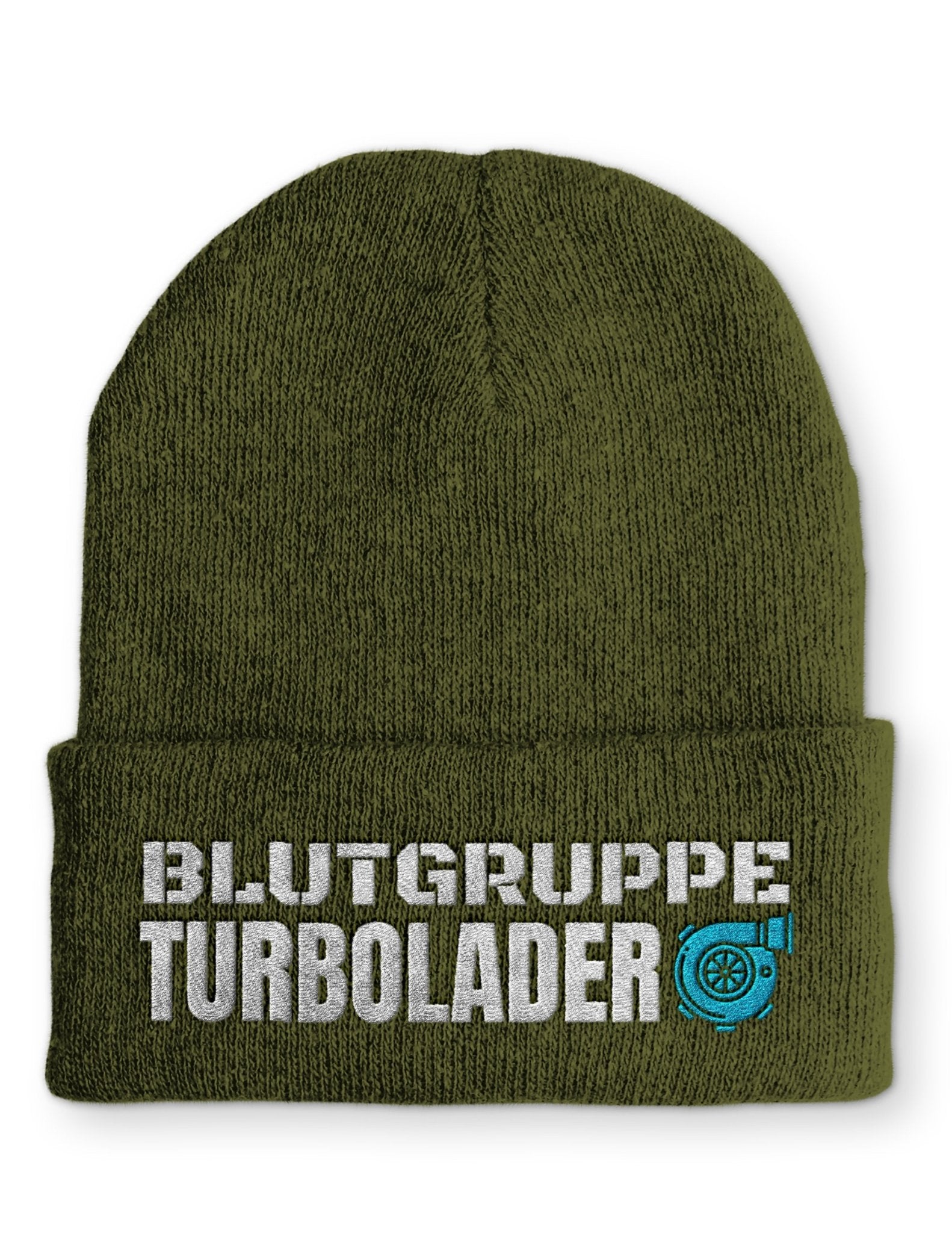 Blutgruppe Turbolader Statement Beanie Mütze mit Spruch - tshirtladen - Mütze