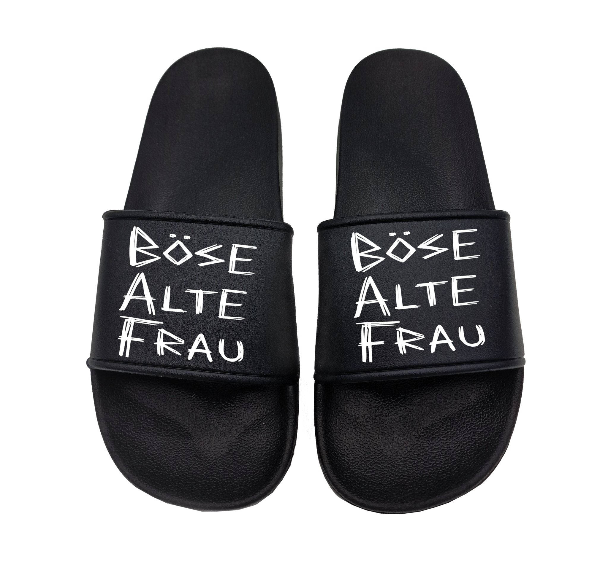 Böse Alte Frau perfekt für Urlaub und Strand unsere lustigen Badelatschen - tshirtladen - Badelatschen