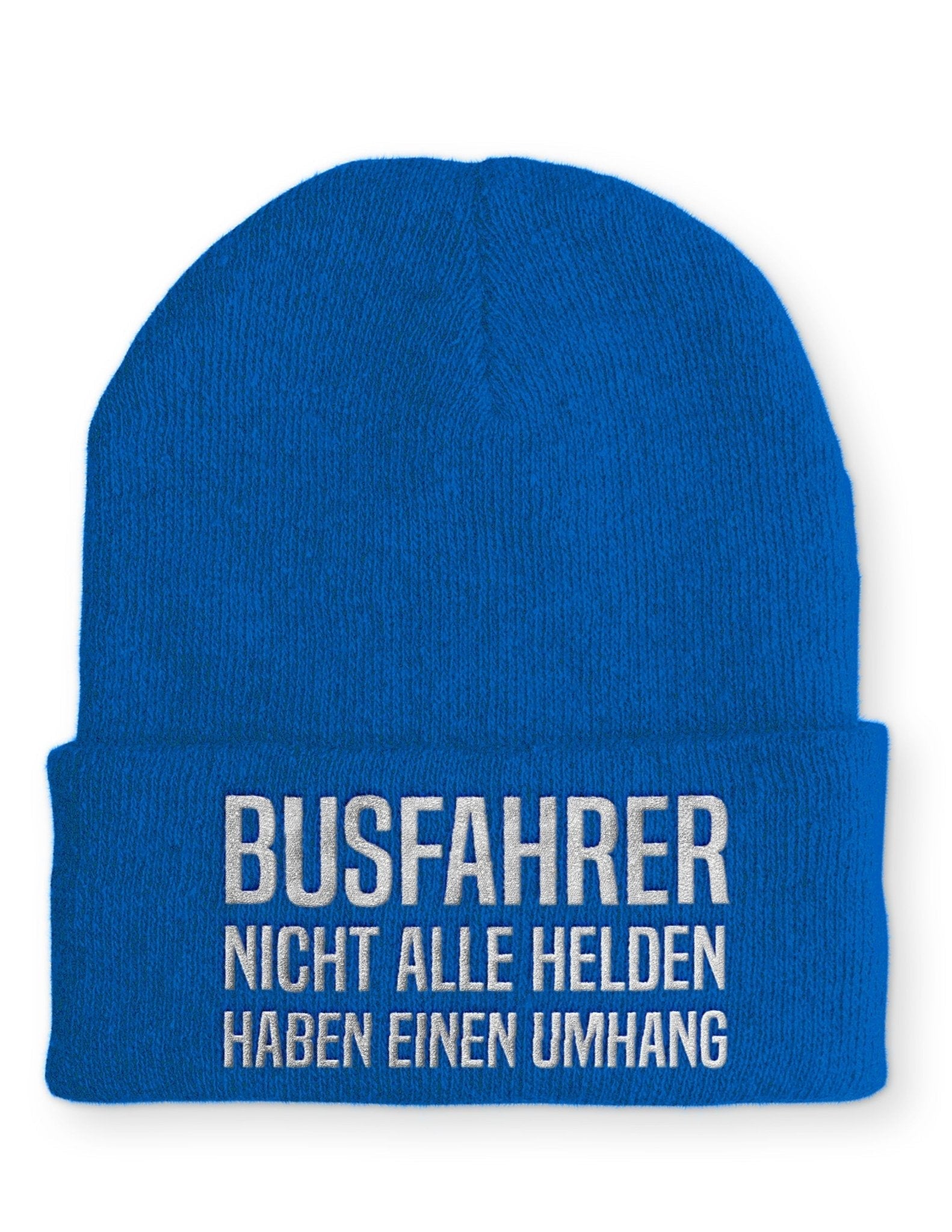 Busfahrer nicht alle Helden haben einen Umhang Beanie Mütze mit Spruch - tshirtladen - Mütze