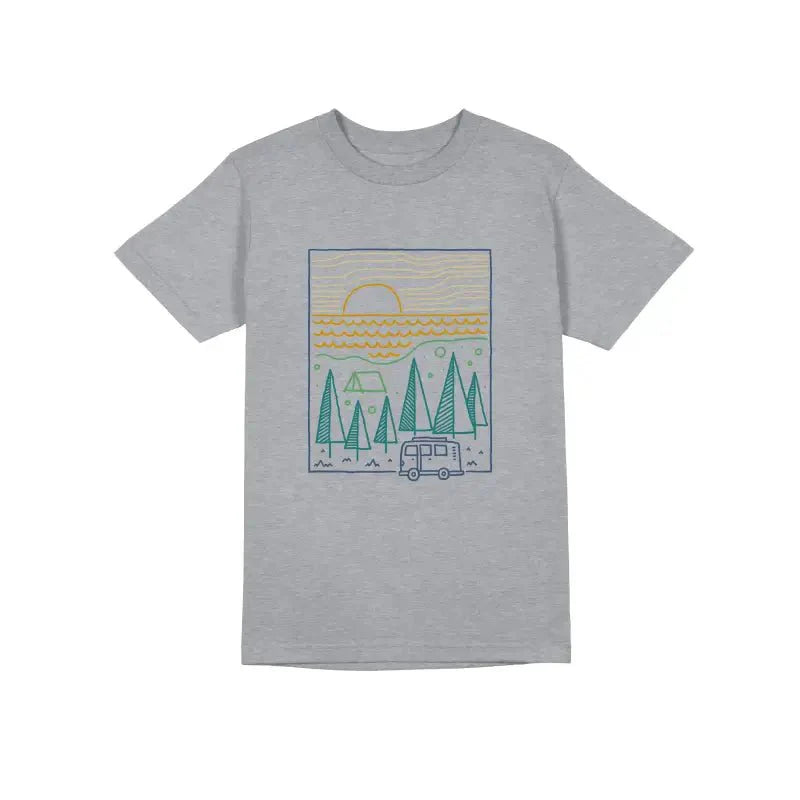 Camp River Outdoor Camper Herren Unisex T-Shirt - tshirtladen -